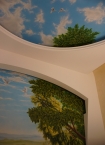 Landscape with a sky on the ceiling