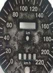The speedometer and tachometer